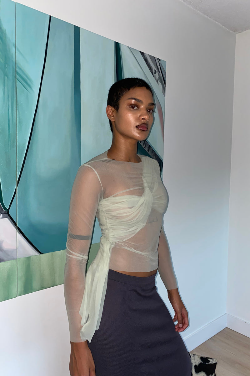 Thara Top in Seafoam
