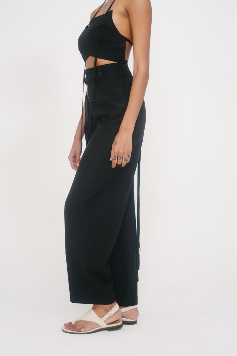 BARREL PANTS-IN BLACK