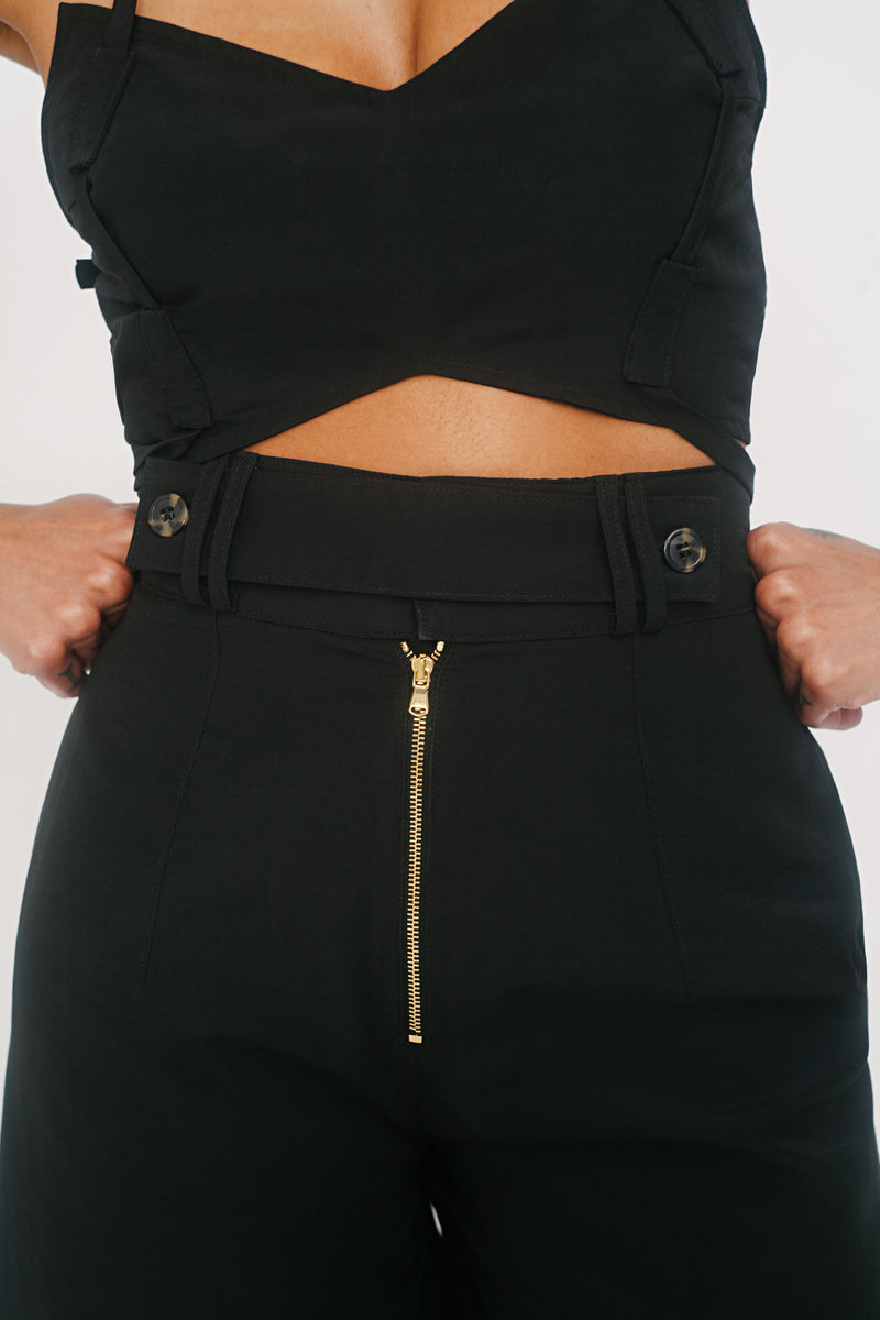 BARREL PANTS-IN BLACK