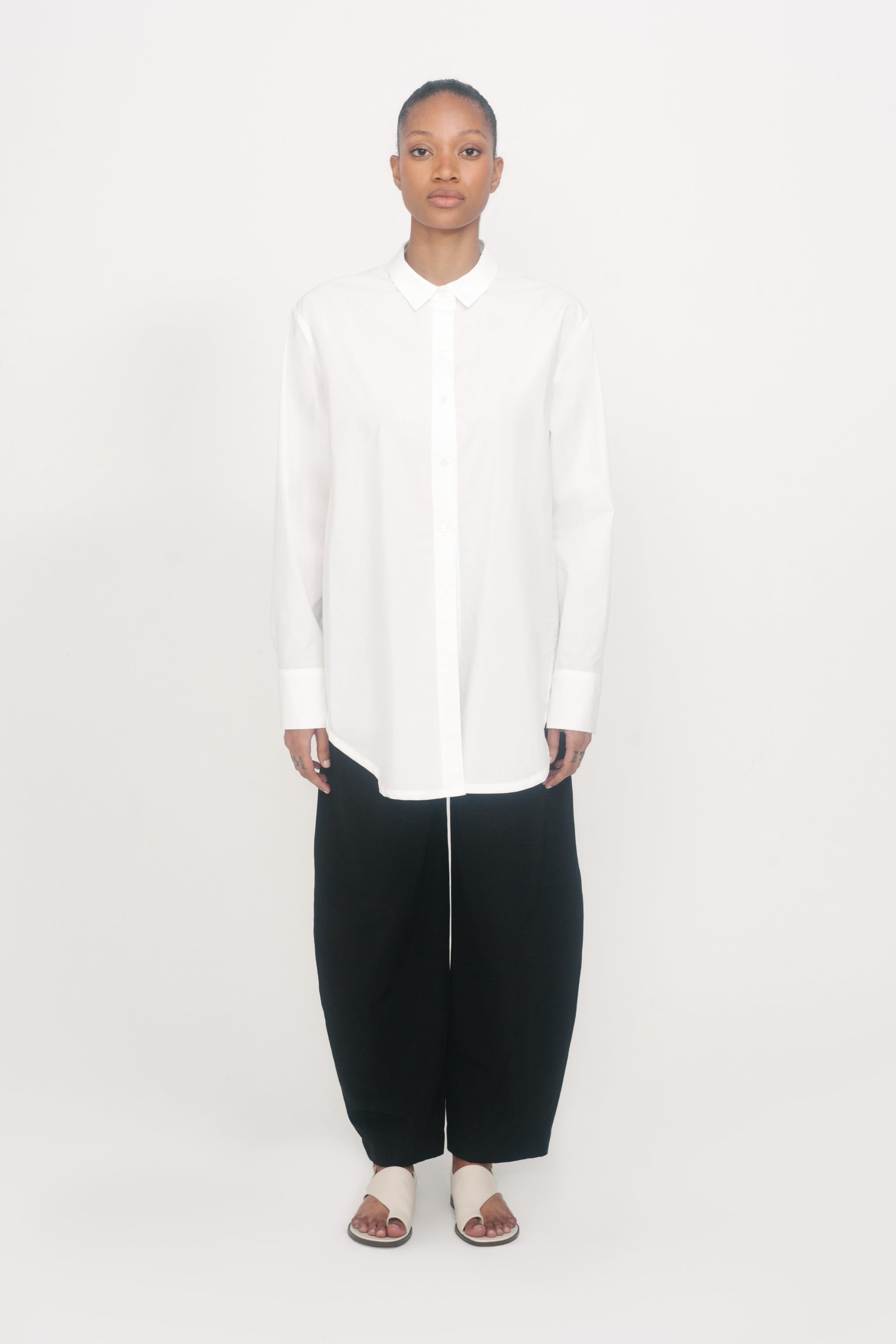 SIDE SLIT SHIRT IN WHITE