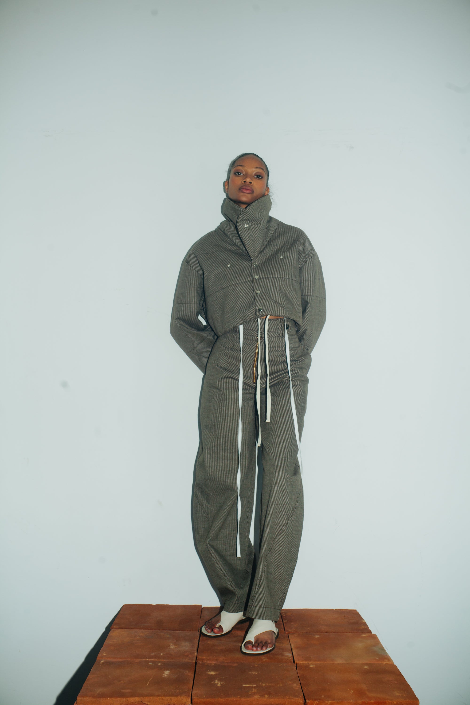 ILAYA JACKET IN PINSTRIPE