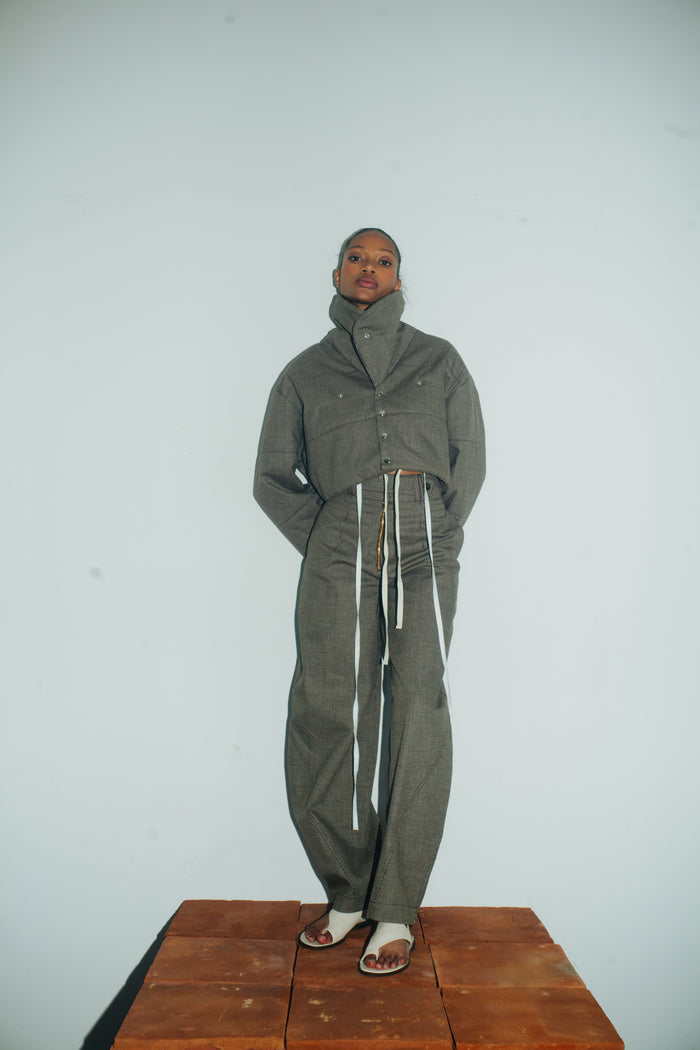 ILAYA JACKET IN PINSTRIPE