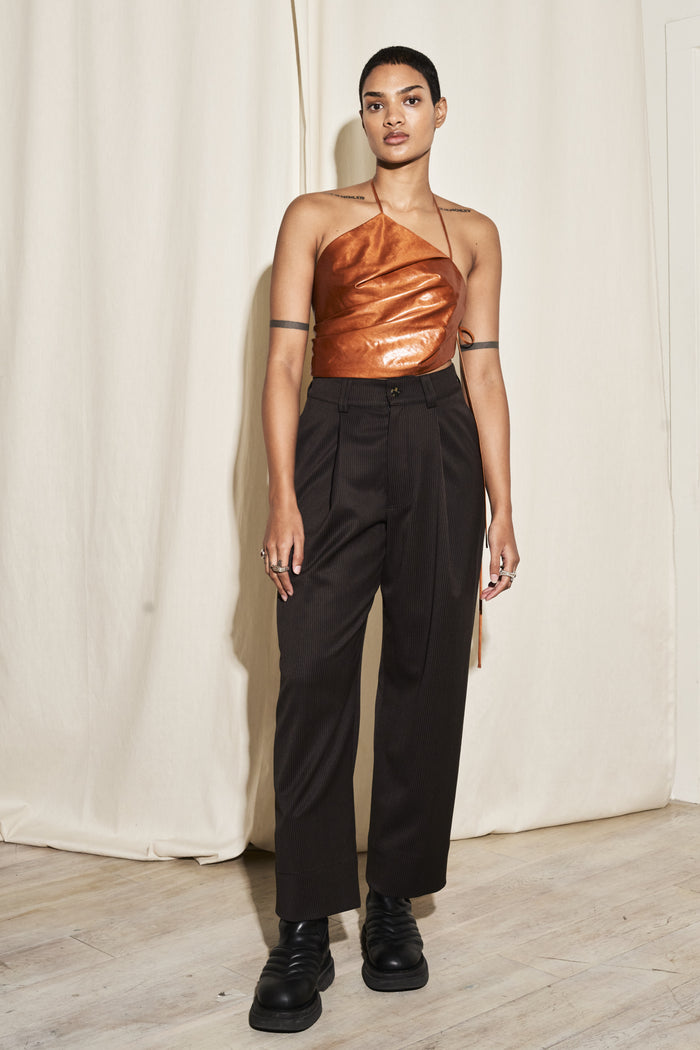 THE LUKA PANTS  IN PIN STRIPE