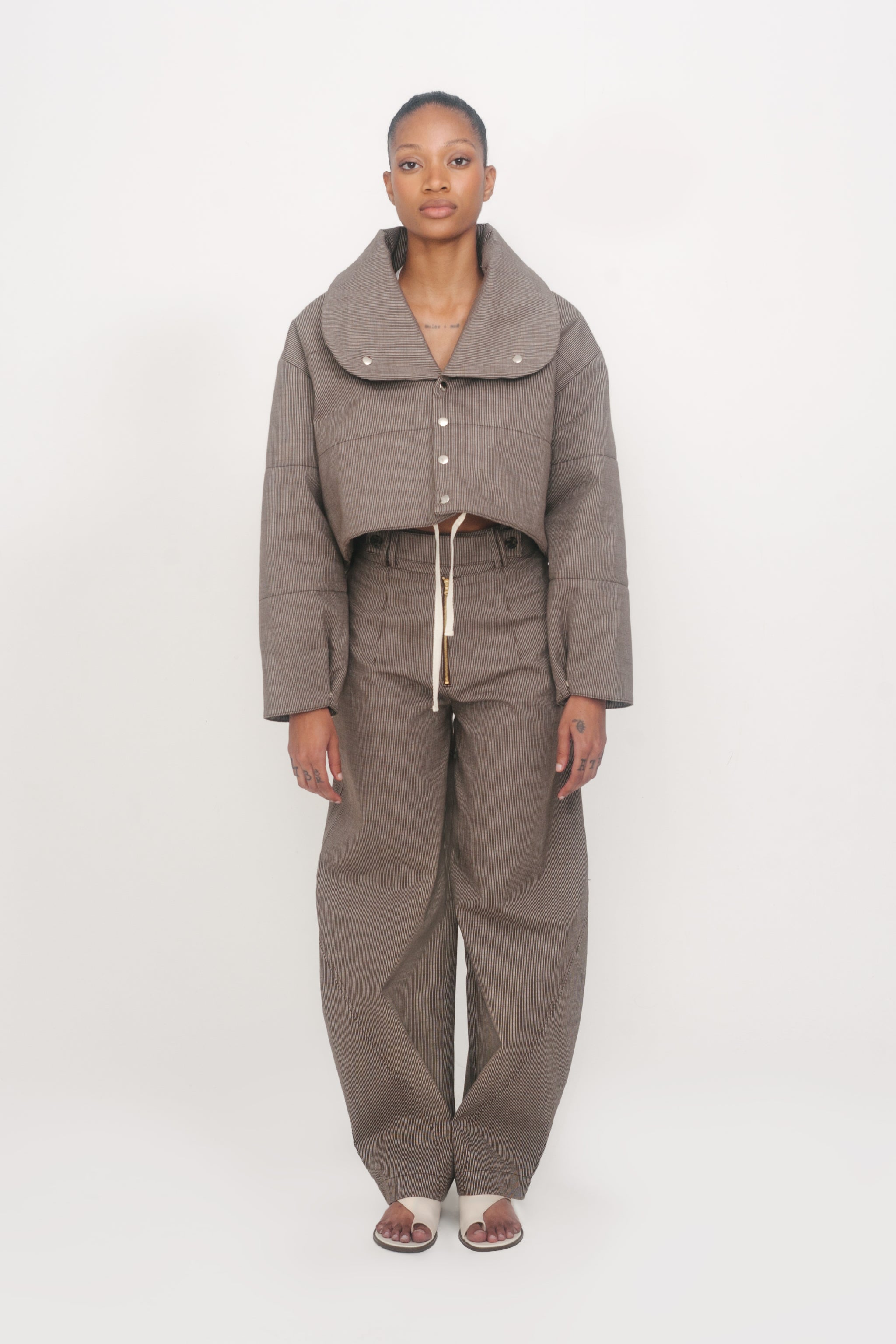 ILAYA JACKET IN PINSTRIPE